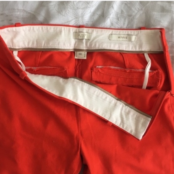J. Crew Minnie Pant in stretch twill orange red - Picture 6 of 8